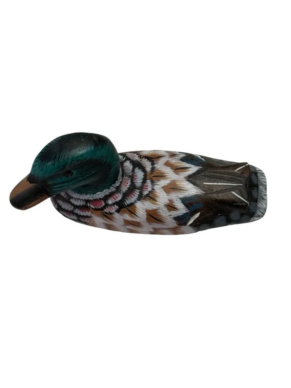 Vintage 1994 Dayton Hudson Duck Lint Brush Hand Carved Painted 5” Original Box